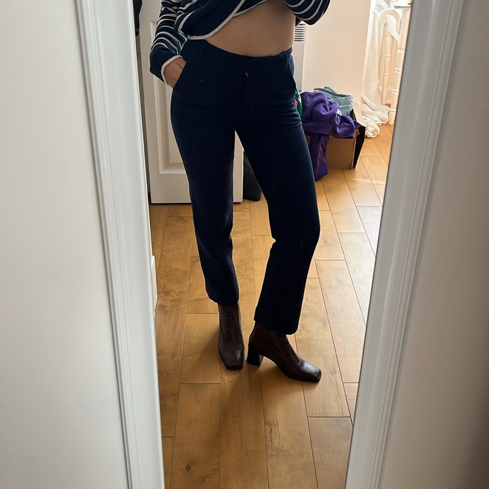 aritzia size 0 navy command pant